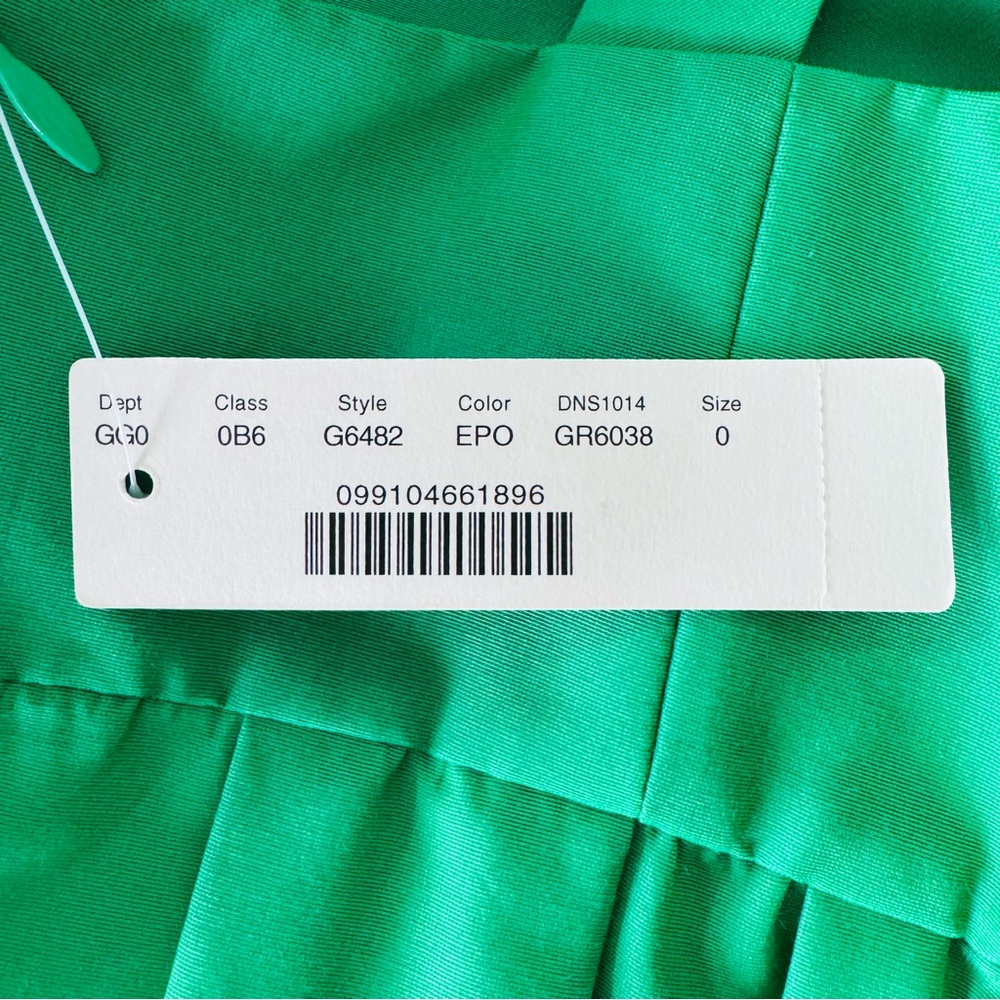 J.Crew Classic Silk Faille Cotton Peplum Mini Dress Kelly Green Size 0 NWT - Picture 7 of 9